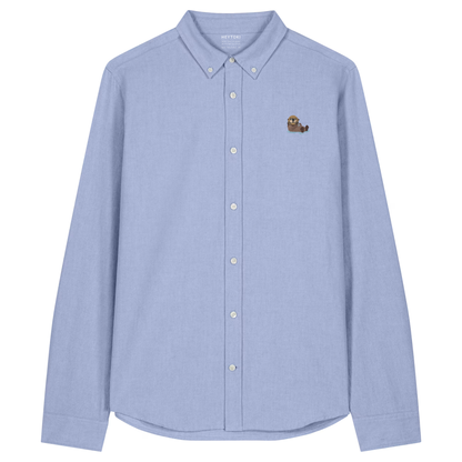 Herren Oxford Hemd mit Otter Motiv in Blue-Oxford