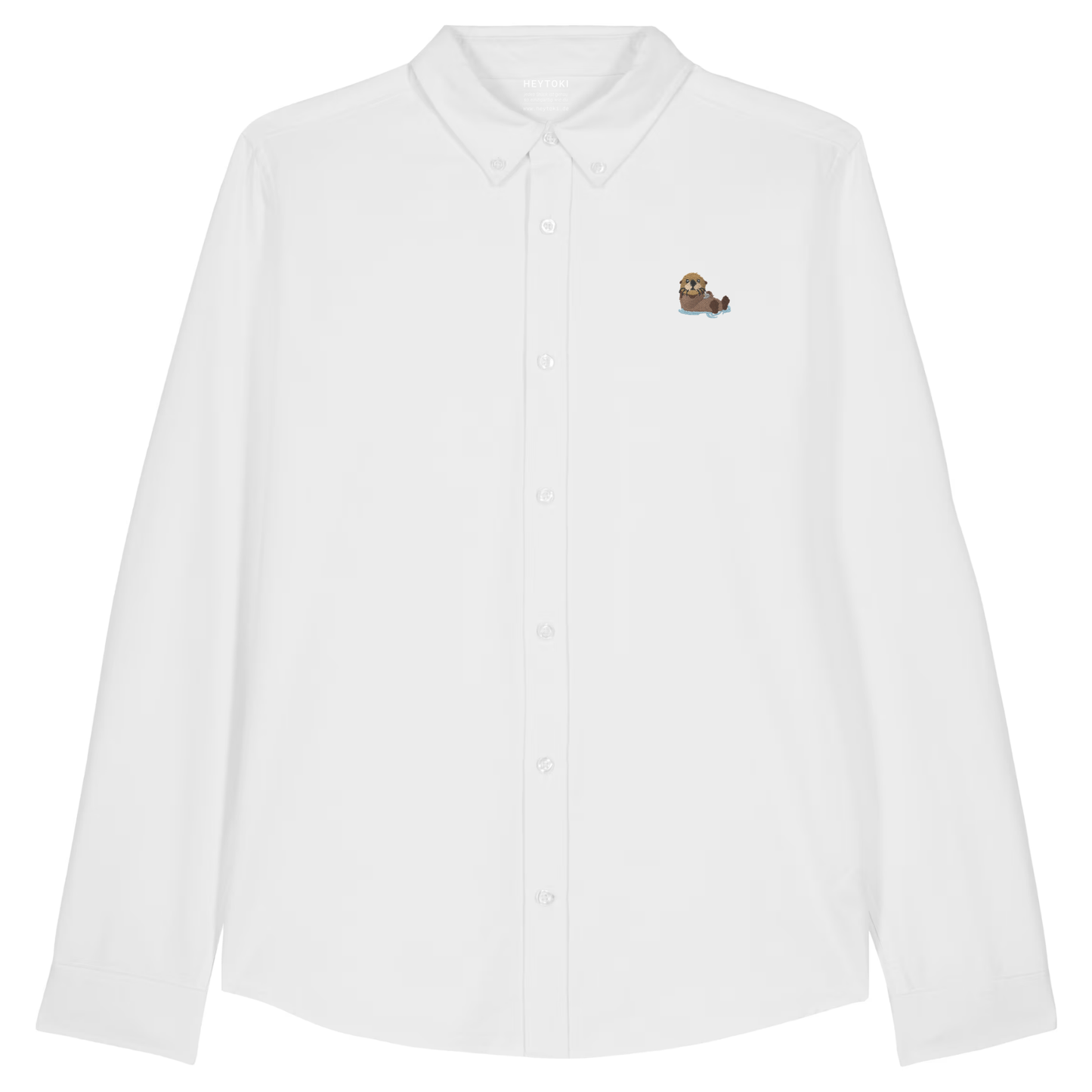Herren Oxford Hemd mit Otter Motiv in White