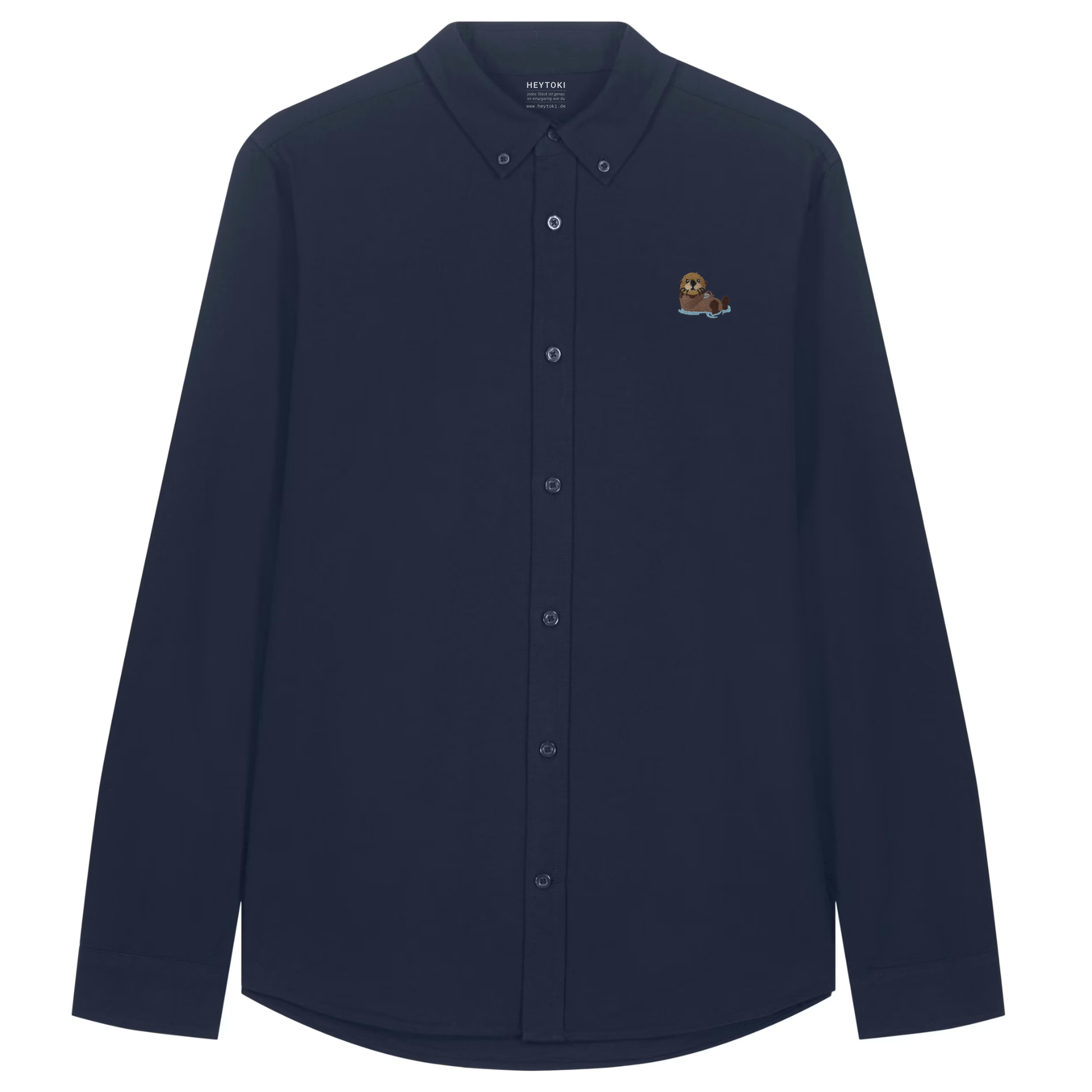 Herren Oxford Hemd mit Otter Motiv in French Navy