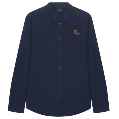 Herren Oxford Hemd mit Otter Motiv in French Navy