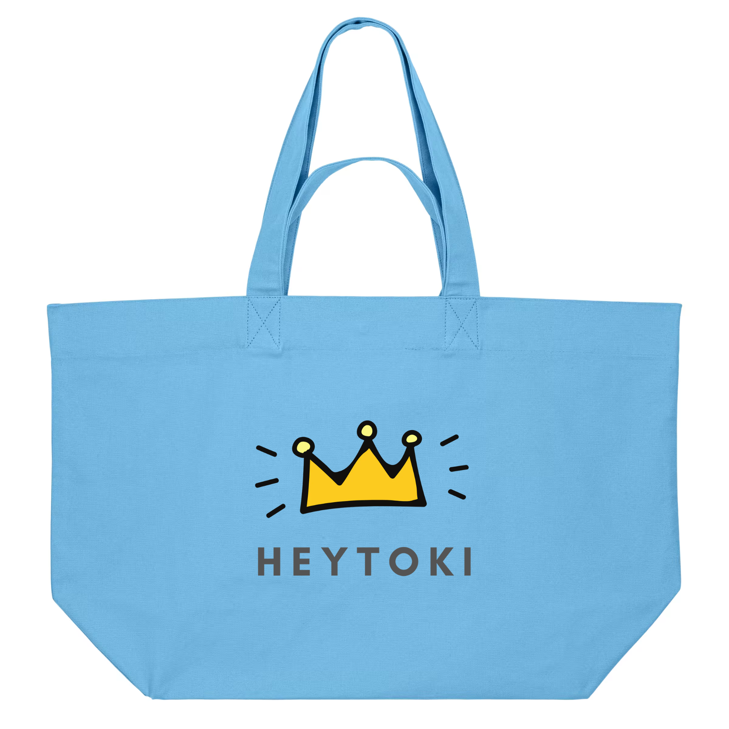 Heytoki Beachbag aus Bio-Baumwolle in Aqua blue