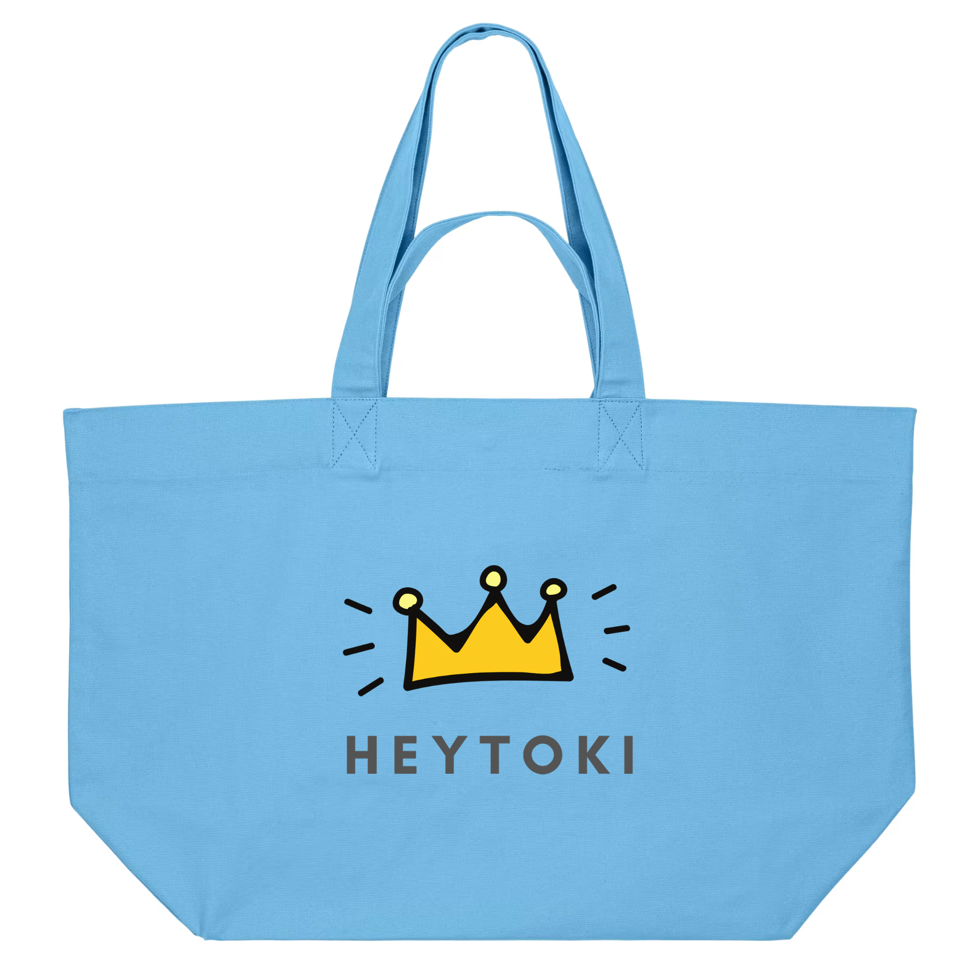 Heytoki Beachbag aus Bio-Baumwolle in Aqua blue