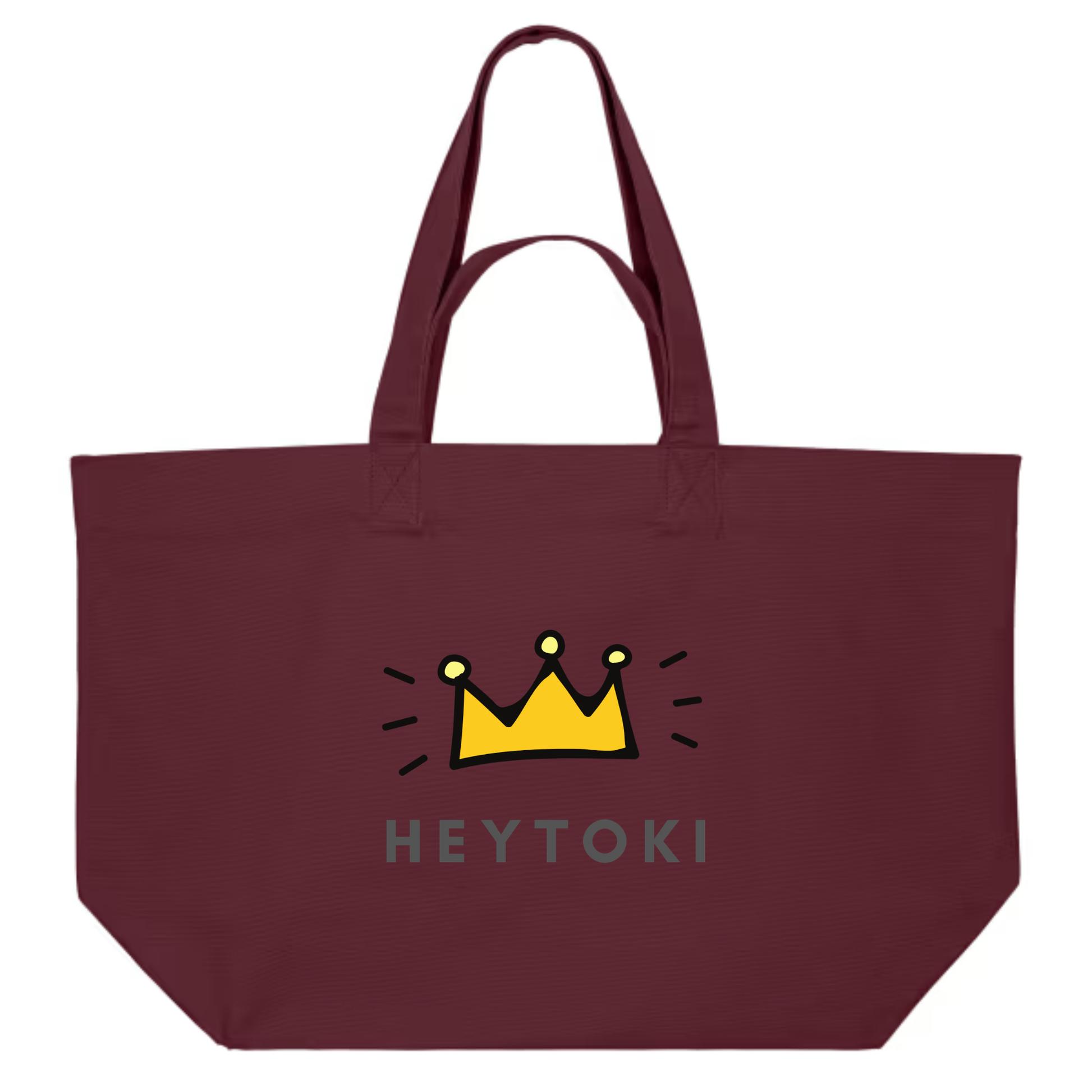 Heytoki Beachbag aus Bio-Baumwolle in deep plum