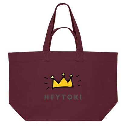 Heytoki Beachbag aus Bio-Baumwolle in deep plum