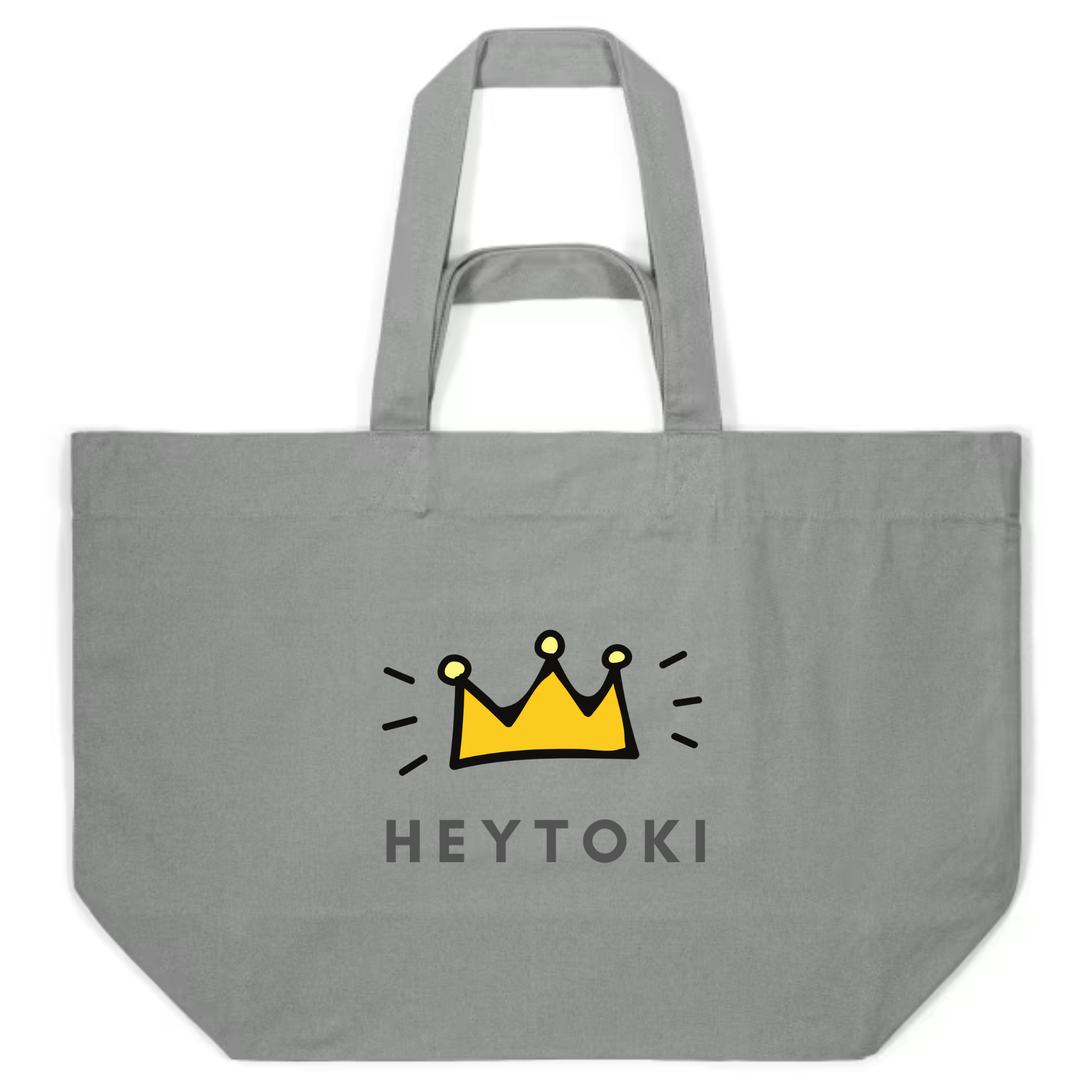 Heytoki Beachbag aus Bio-Baumwolle in grau