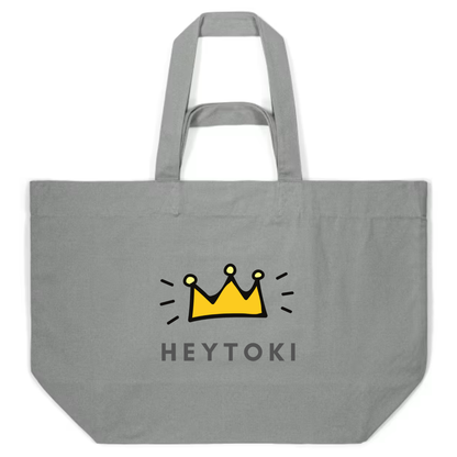 Heytoki Beachbag aus Bio-Baumwolle in grau