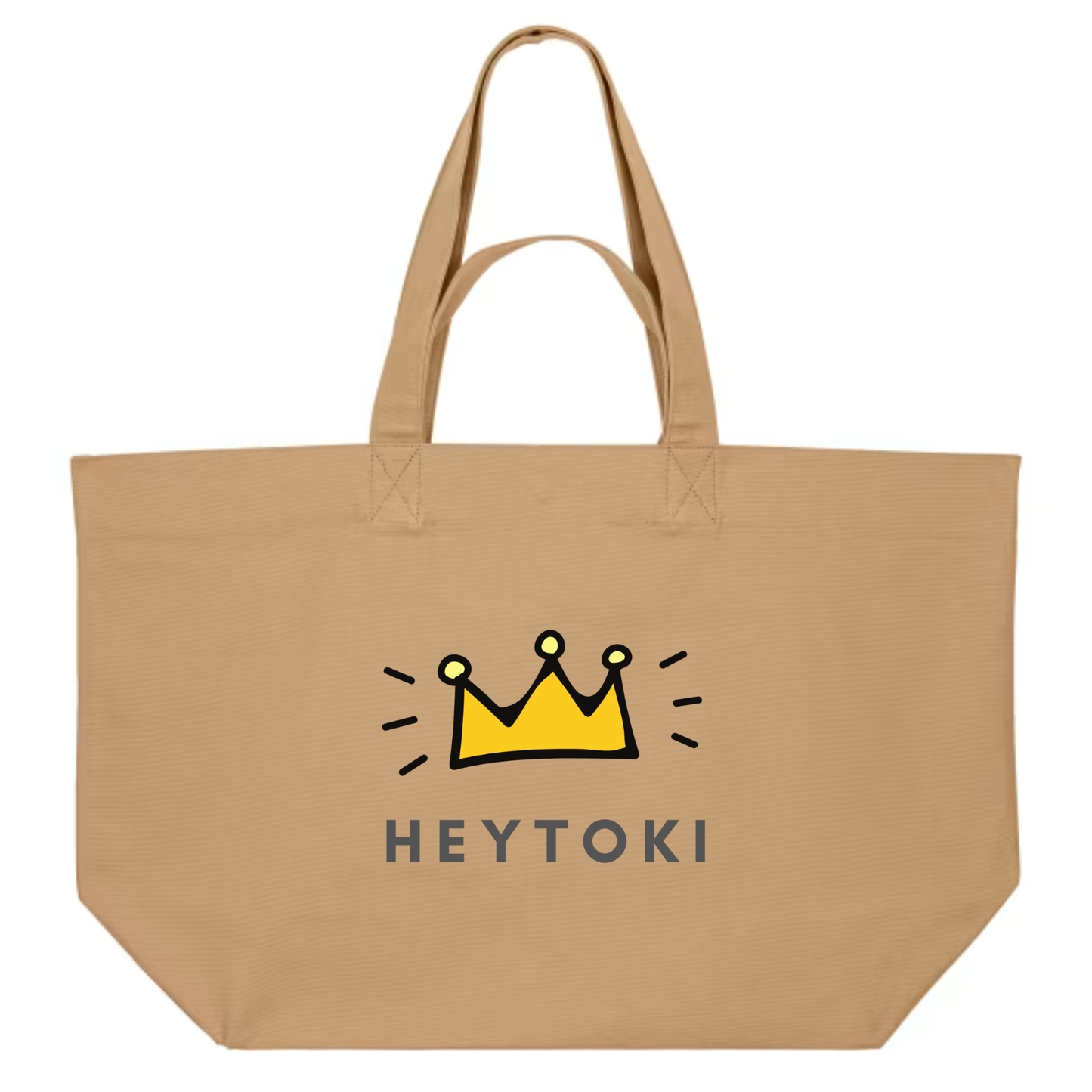 Heytoki Beachbag aus Bio-Baumwolle in latte