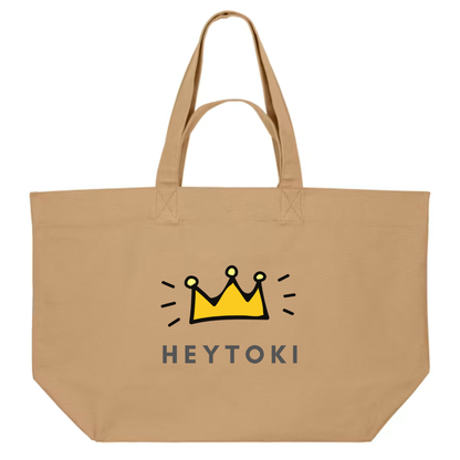 Heytoki Beachbag aus Bio-Baumwolle in latte