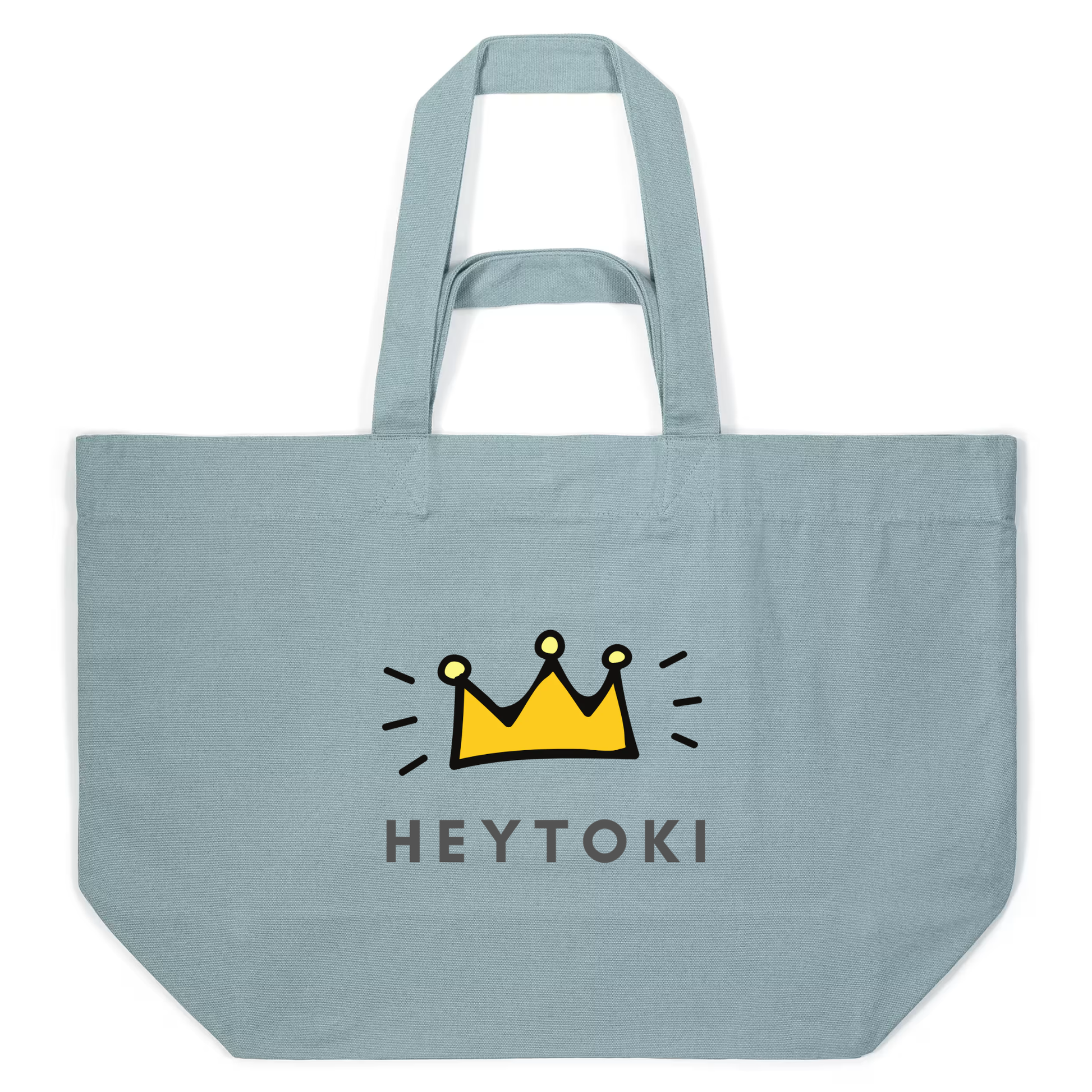 Heytoki Beachbag aus Bio-Baumwolle in pebble blue