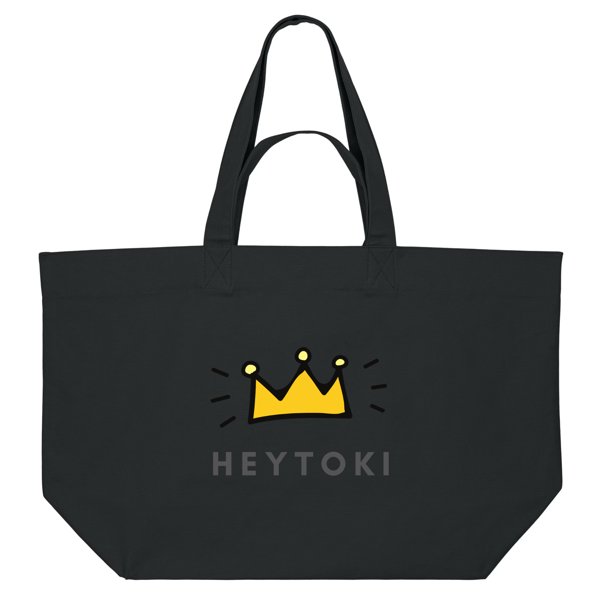 Heytoki Beachbag aus Bio-Baumwolle in schwarz