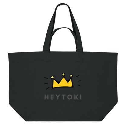 Heytoki Beachbag aus Bio-Baumwolle in schwarz