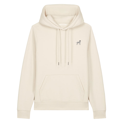 Heytoki Damen-Hoodie aus Bio- und recycelter Baumwolle in Natural Raw mit gesticktem Dalmatinermotiv