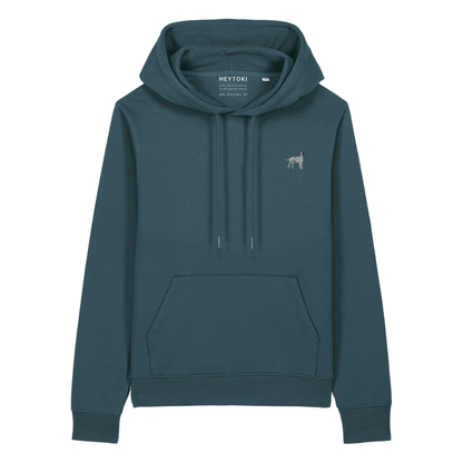 Heytoki Damen-Hoodie aus Bio- und recycelter Baumwolle in Stargazer mit gesticktem Dalmatinermotiv