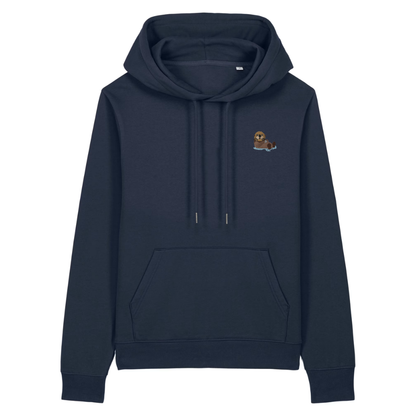 Bio Baumwolle Hoodie für Damen mit Otter Navy Blau