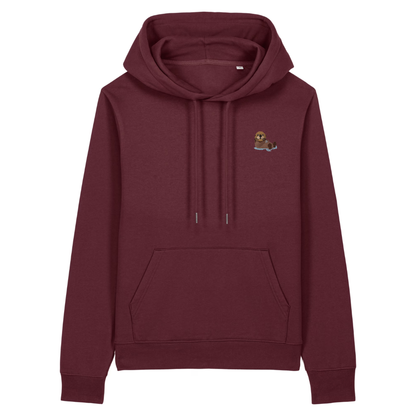 Bio Baumwolle Hoodie für Damen mit Otter Burgunder