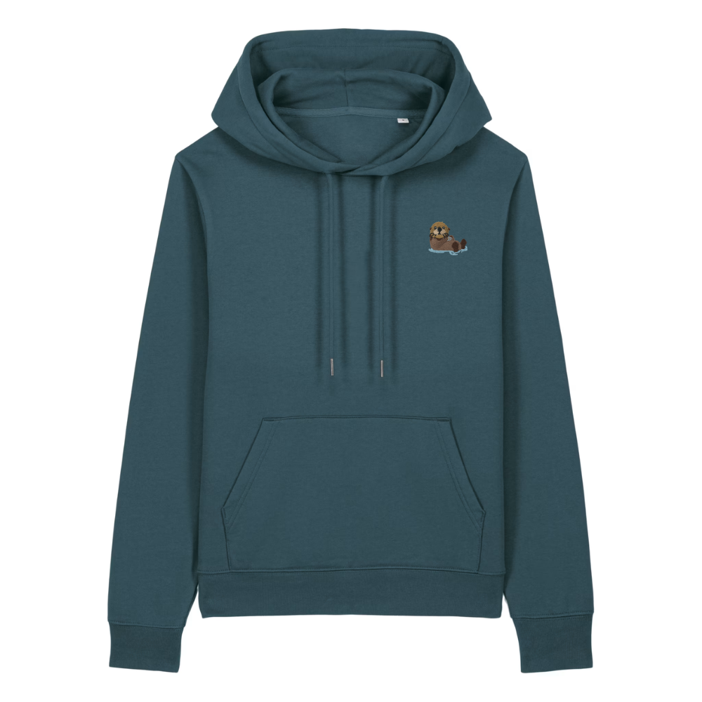 Bio Baumwolle Hoodie für Damen mit Otter Stargazer