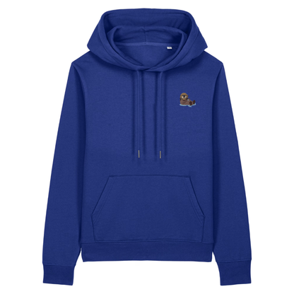 Bio Baumwolle Hoodie für Damen mit Otter Marine Blau