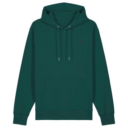 Heytoki Unisex-/Herren-Hoodie aus Bio- und recycelter Baumwolle in Glazed Green mit gesticktem Pferdemotiv