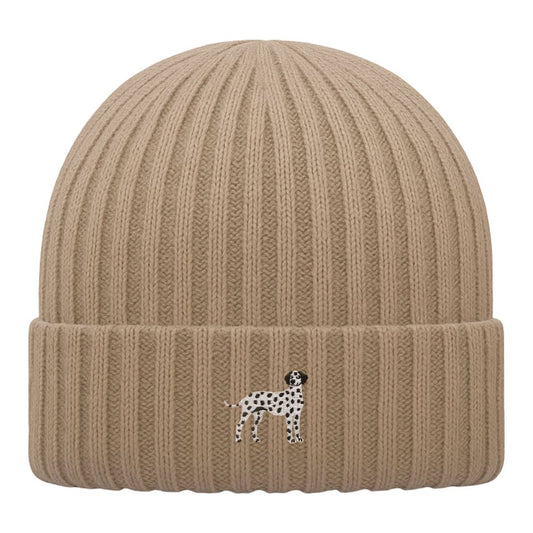 Kinder Mütze Bio-Baumwolle mit Dalmatiner Stick Mino Black Biskuit