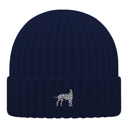 Kids Dalmatiner Beanie aus Bio-Baumwolle in Dunkelblau von Heytoki