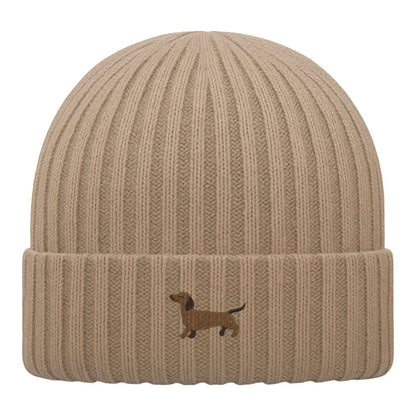 Kids Dackel Beanie aus Bio-Baumwolle in Biskuit von Heytoki