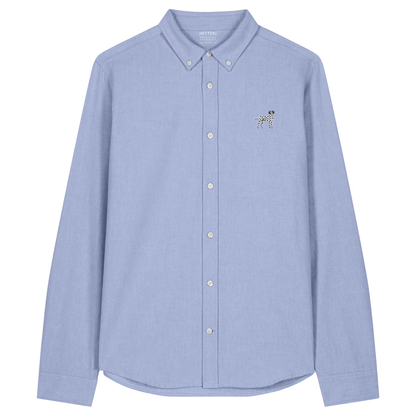Heytoki Herren-Oxfordhemd in Blue Oxford mit gesticktem Dalmatinermotiv
