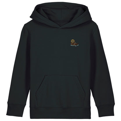 Otter Kids Hoodie aus Bio-Baumwolle in Schwarz von Heytoki