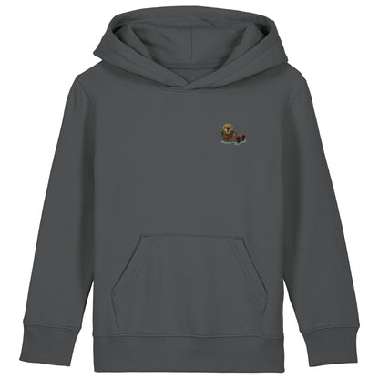 Otter Kids Hoodie aus Bio-Baumwolle in Anthrazit von Heytoki