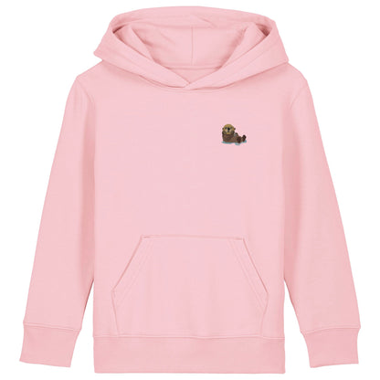 Otter Kids Hoodie aus Bio-Baumwolle in Hellrosa von Heytoki