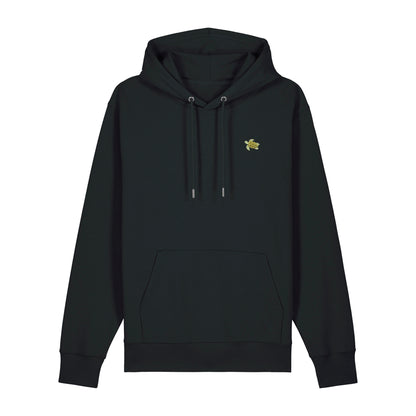 Schildkröte Hoodie aus Bio-Baumwolle in Schwarz von Heytoki