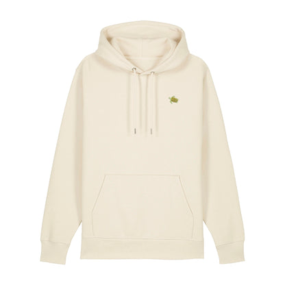 Schildkröte Hoodie aus Bio-Baumwolle in Naturweiß von Heytoki