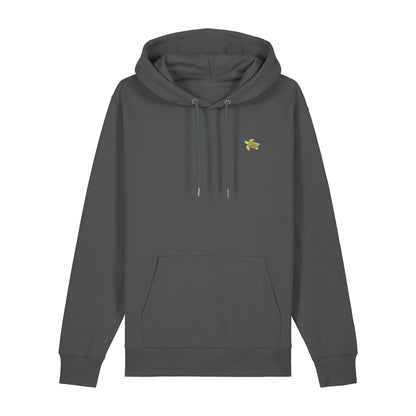 Schildkröte Hoodie aus Bio-Baumwolle in Anthrazit von Heytoki