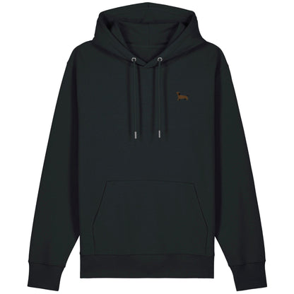Dackel Hoodie aus Bio-Baumwolle in Schwarz von Heytoki