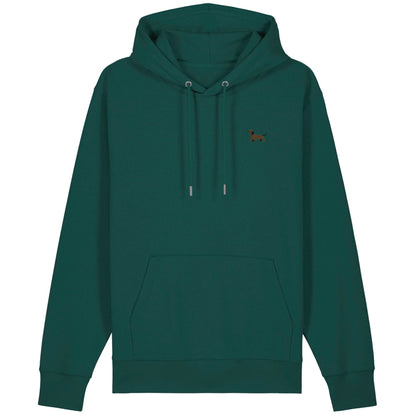 Dackel Hoodie aus Bio-Baumwolle in Jadegrün von Heytoki