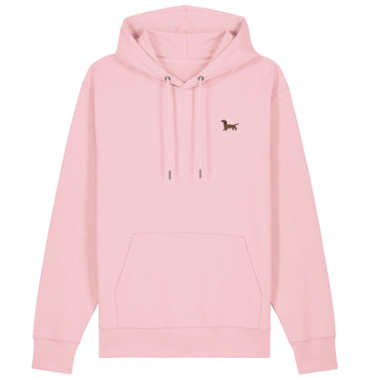 Dackel Hoodie aus Bio-Baumwolle in Hellrosa von Heytoki