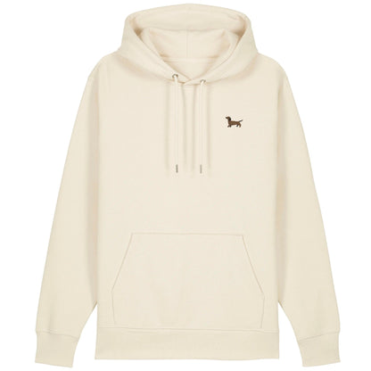Dackel Hoodie aus Bio-Baumwolle in Naturweiß von Heytoki