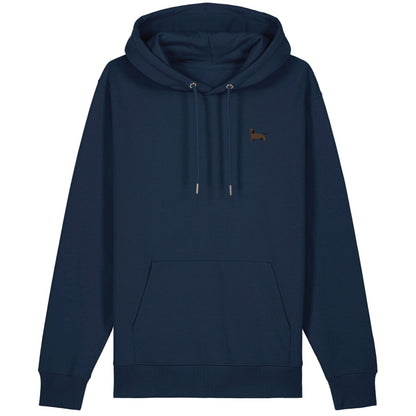 Dackel Hoodie aus Bio-Baumwolle in Dunkelblau von Heytoki