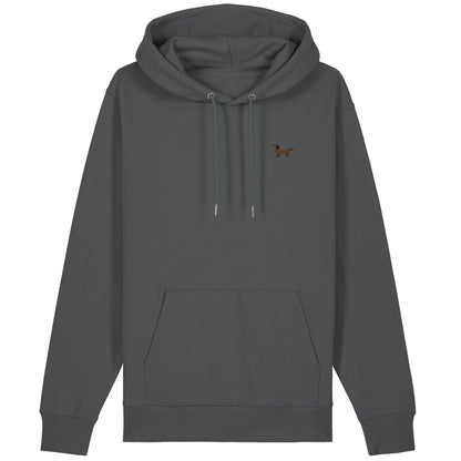 Dackel Hoodie aus Bio-Baumwolle in Anthrazit von Heytoki