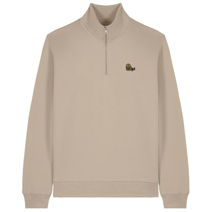 Otter Quarter Zip Hoodie aus Bio-Baumwolle in Sandbeige von Heytoki