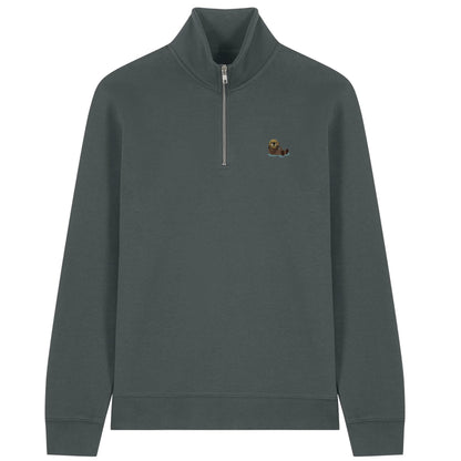 Otter Quarter Zip Hoodie aus Bio-Baumwolle in Anthrazit von Heytoki