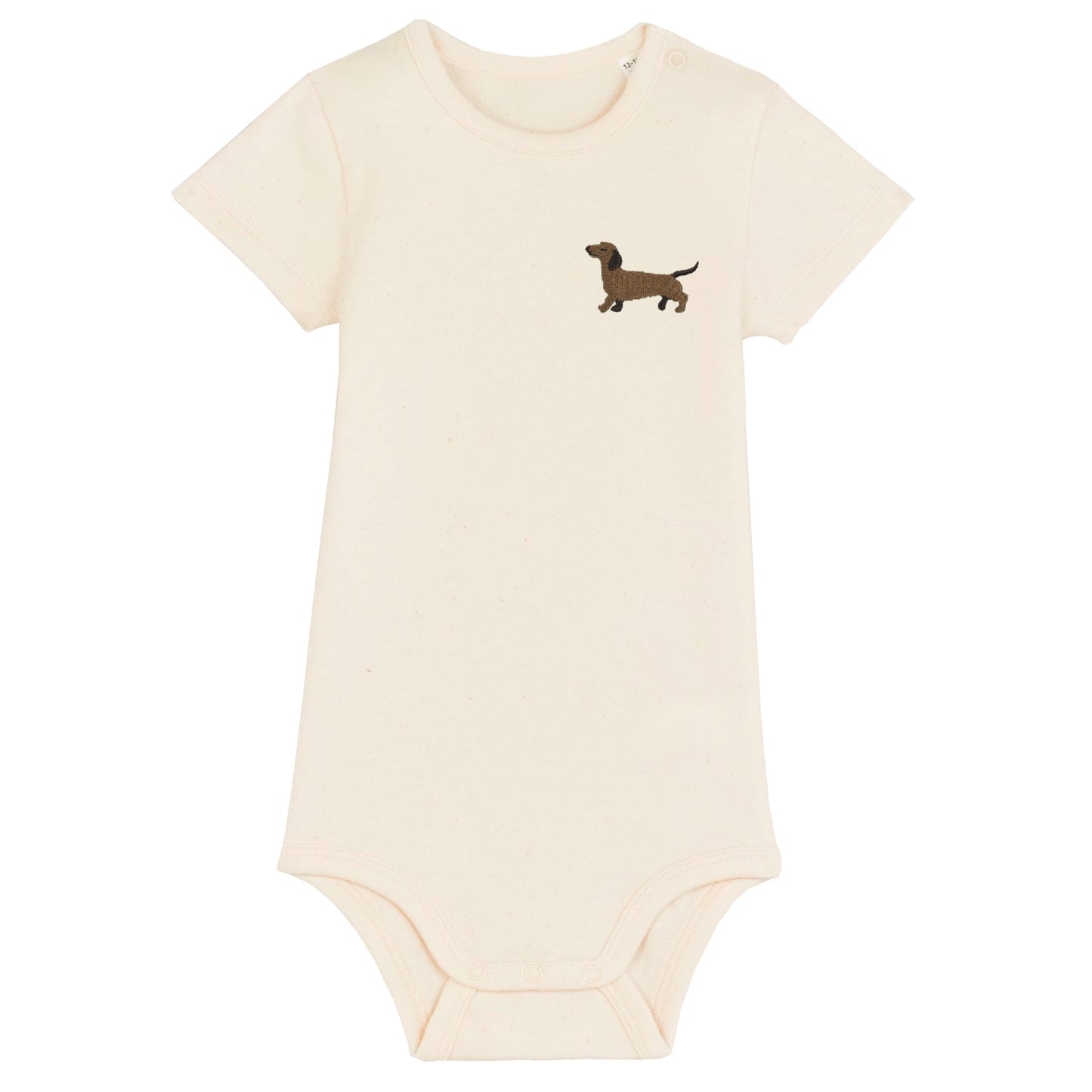 Dackel Baby Body aus Bio-Baumwolle