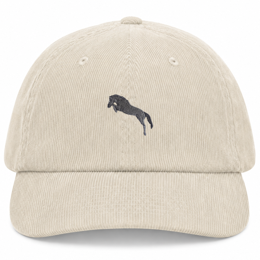 Cord Cap mit Pferde Stick Salty in beige
