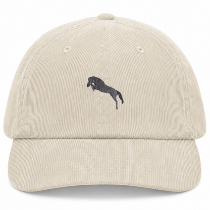 Cord Cap mit Pferde Stick Salty in beige