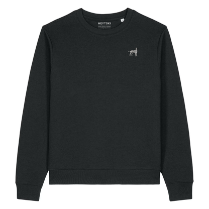 Heytoki Damen-Sweater in Schwarz mit gesticktem Dalmatinermotiv