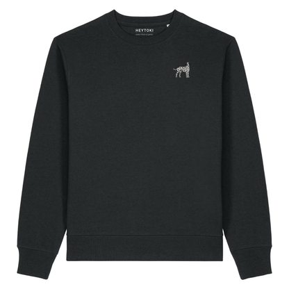 Heytoki Herren-Sweater in Schwarz mit gesticktem Dalmatinermotiv