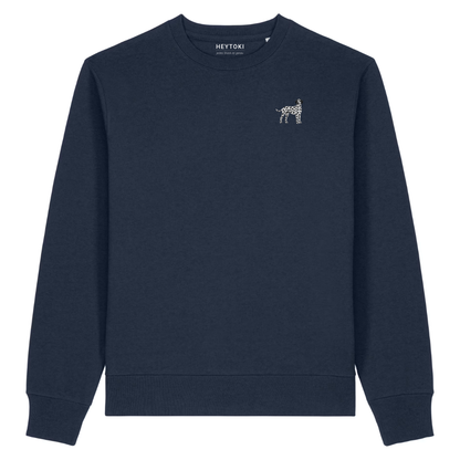 Heytoki Herren-Sweater in French Navy (Dunkelblau) mit gesticktem Dalmatinermotiv