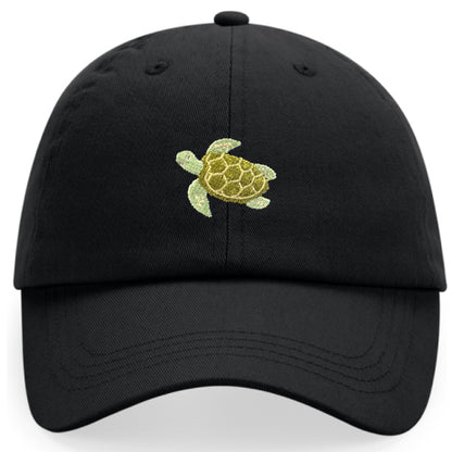 Schildkröte Cap aus Bio-Baumwolle in Schwarz von Heytoki