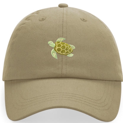 Schildkröte Cap aus Bio-Baumwolle in Sandbeige von Heytoki