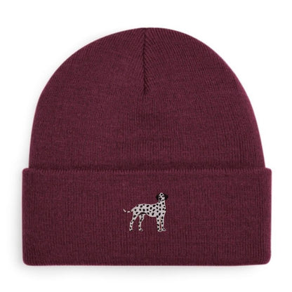 Dalmatiner Beanie in braune Punkte von Heytoki