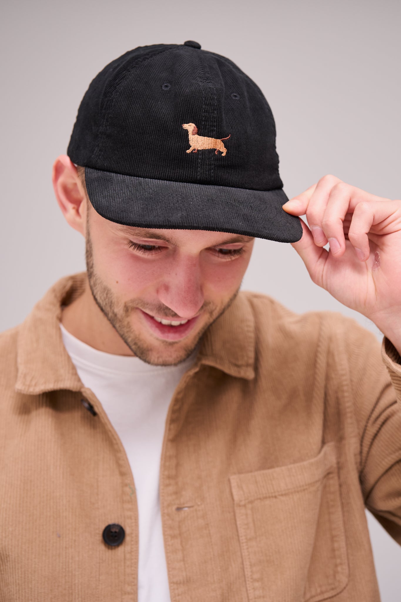 Dackel Cap aus Cord für Herren, Damen und Kinder